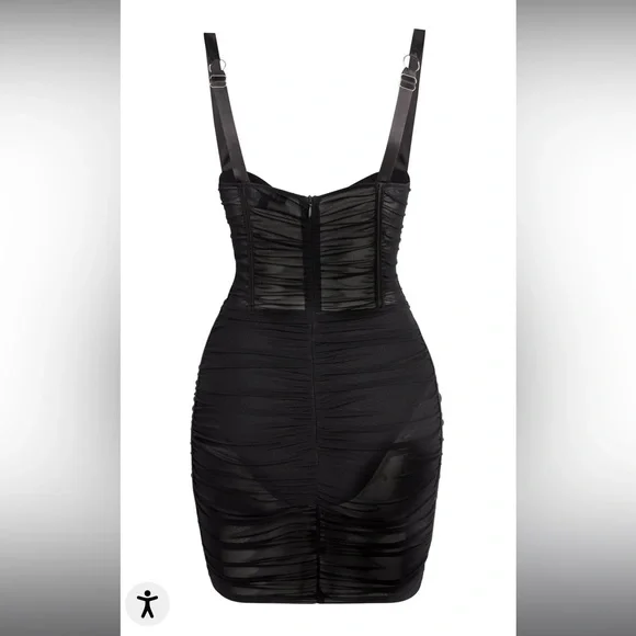 Miami Mesh Mini Dress - White - Picture 3 of 3